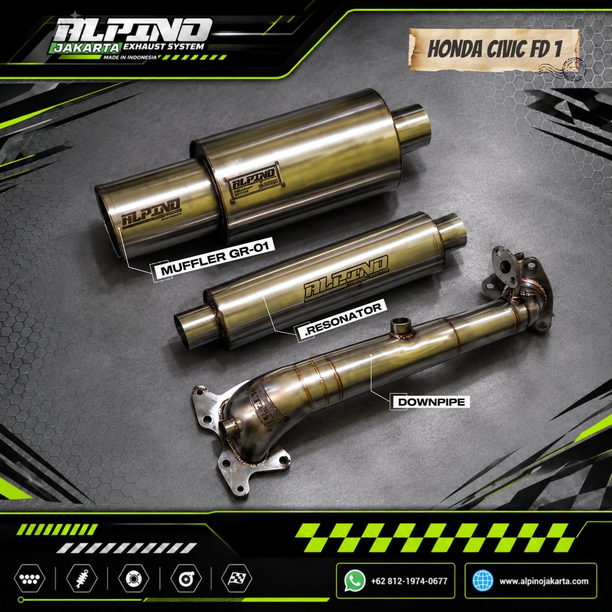 Knalpot CIVIC fd1